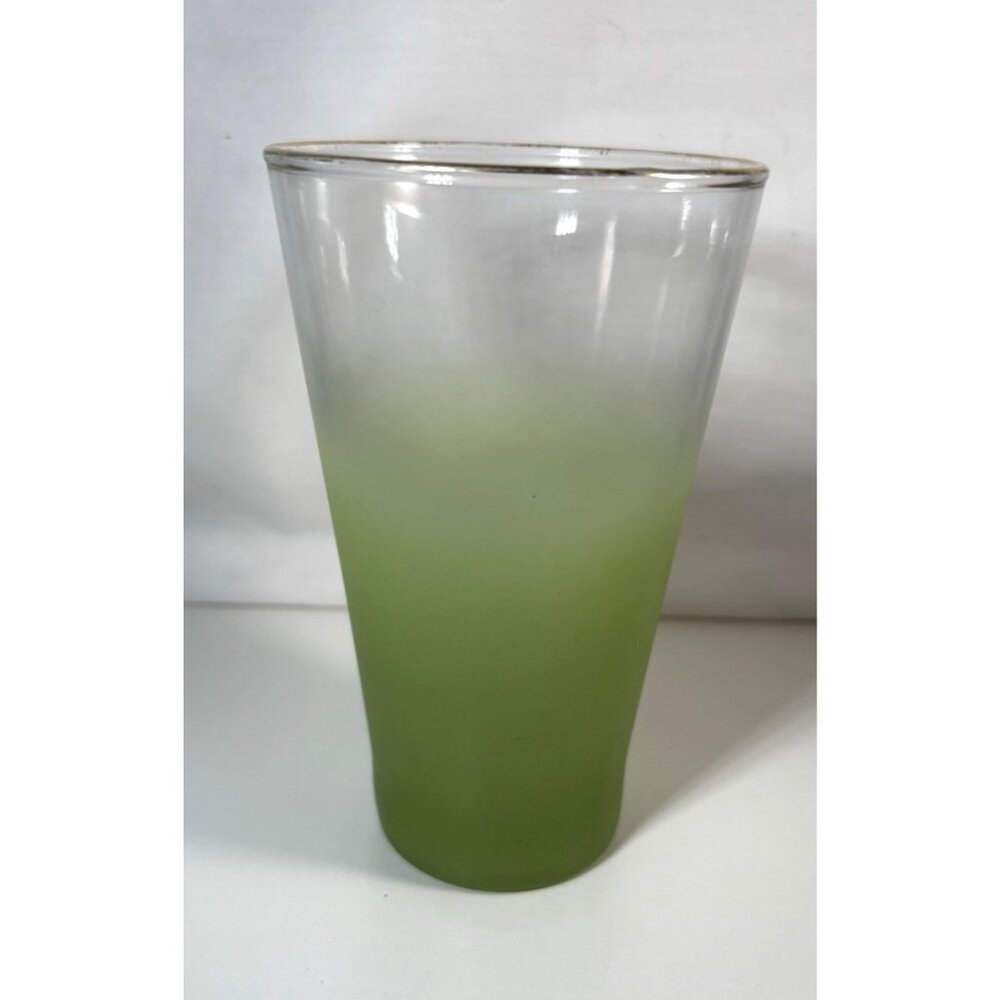 Vintage Blendo Green Satin Frosted Glass Tumbler 12 oz Replacement